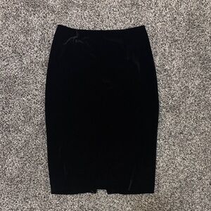 White House Black Market Black Velvet Pencil Skirt
